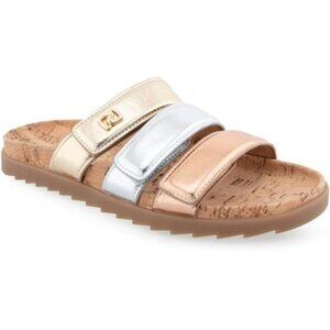 Aerosoles Women’s LEE Slide Sandal – Rose Gold Leather, Size 8M
